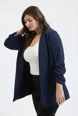 509 Broadway Plus Ruched Sleeve Blazer