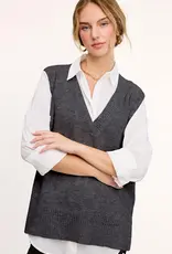 509 Broadway Oversized Soft Knit Sweater Vest