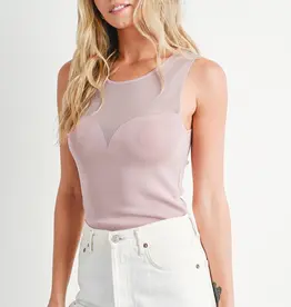 509 Broadway Sweetheart Neck Knit Tank Top