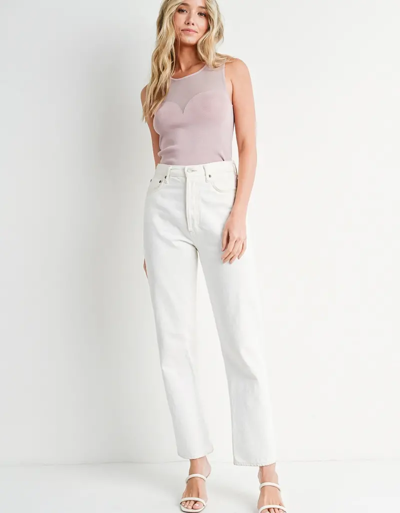 509 Broadway Sweetheart Neck Knit Tank Top