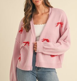 509 Broadway Bow Detail Open Sweater
