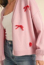509 Broadway Bow Detail Open Sweater