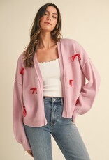 509 Broadway Bow Detail Open Sweater