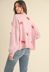 509 Broadway Bow Detail Open Sweater
