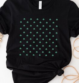 509 Broadway Shamrock Grid Graphic Tee