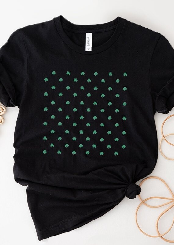 509 Broadway Shamrock Grid Graphic Tee