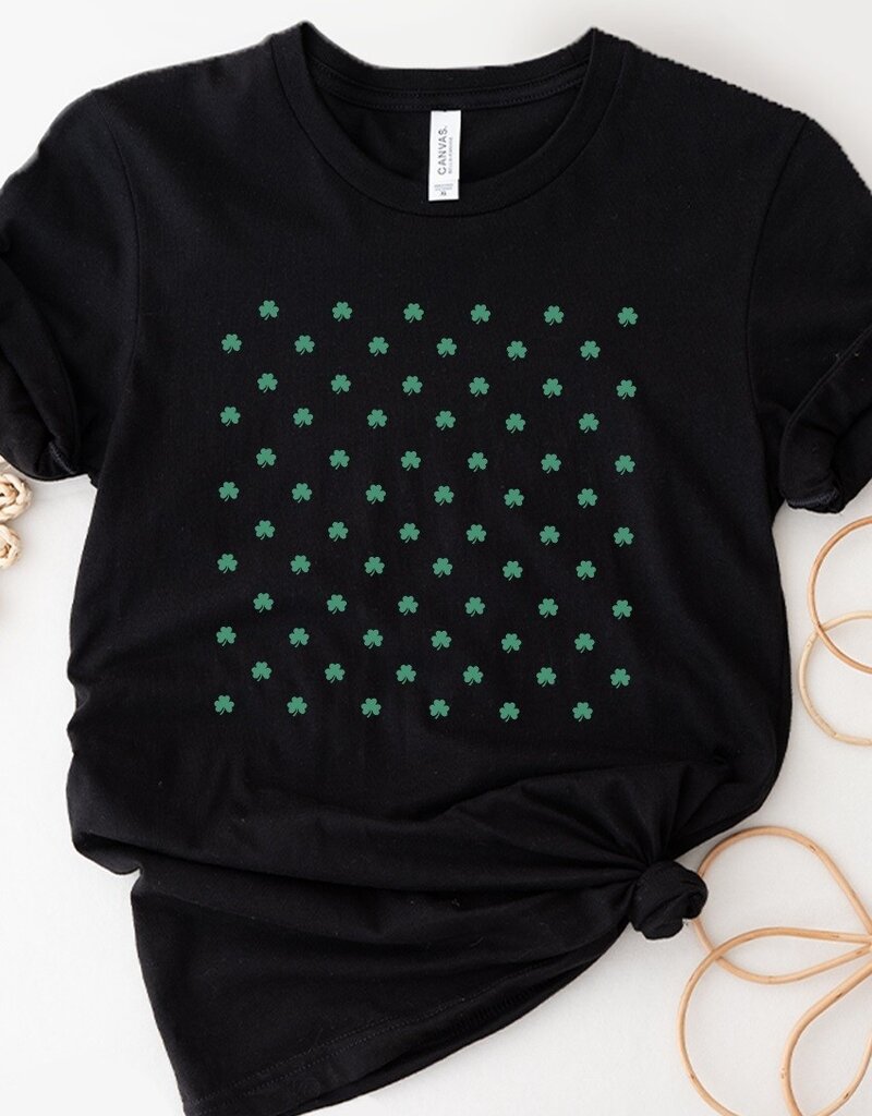 509 Broadway Shamrock Grid Graphic Tee