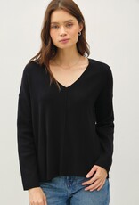 509 Broadway Relaxed V-Neck Center Seam