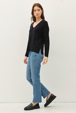 509 Broadway Relaxed V-Neck Center Seam