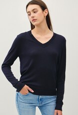 509 Broadway Lightweight V-Neck Varsity Sweater