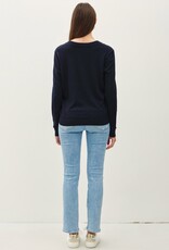 509 Broadway Lightweight V-Neck Varsity Sweater