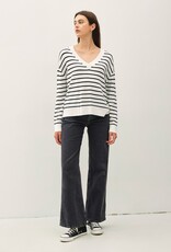 Stripe V-Neck Lightweight Sweater