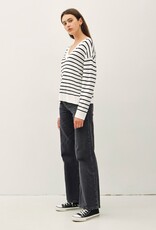 Stripe V-Neck Lightweight Sweater