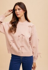 509 Broadway Bow Patch Sweater Top