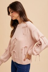 509 Broadway Bow Patch Sweater Top