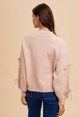 509 Broadway Bow Patch Sweater Top