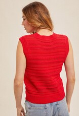 509 Broadway Basic Crew neck Sweater Vest