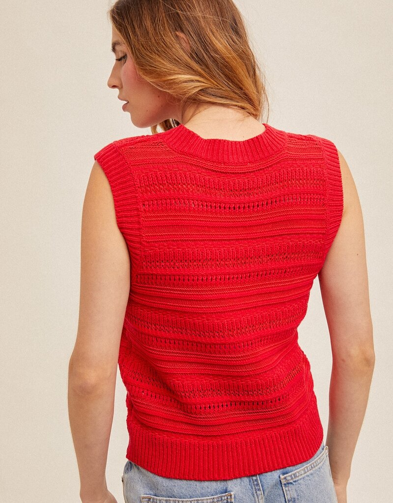 509 Broadway Basic Crew neck Sweater Vest