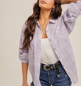 509 Broadway Soft Plaid Oversized Button Down