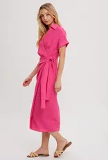 509 Broadway Front Tie Wrap Mini Dress
