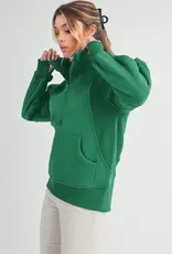 509 Broadway Long Dove Funnel Neck Half Zip