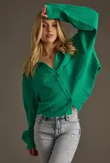 509 Broadway Cropped Cotton Button Up