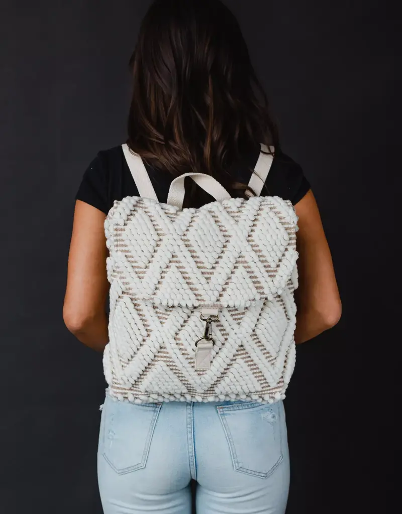 509 Broadway Diamond Pattern Backpack