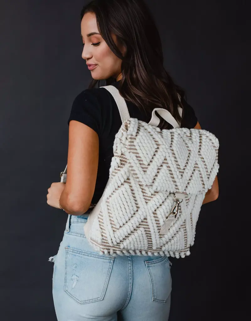 509 Broadway Diamond Pattern Backpack