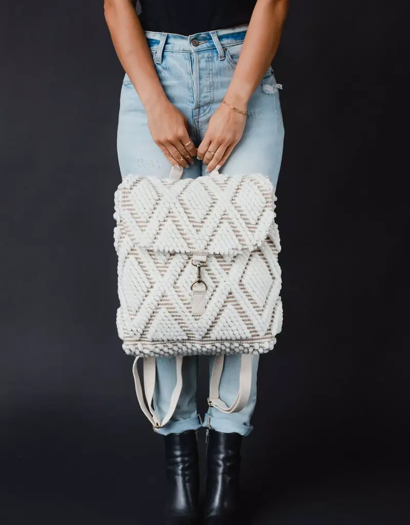 509 Broadway Diamond Pattern Backpack