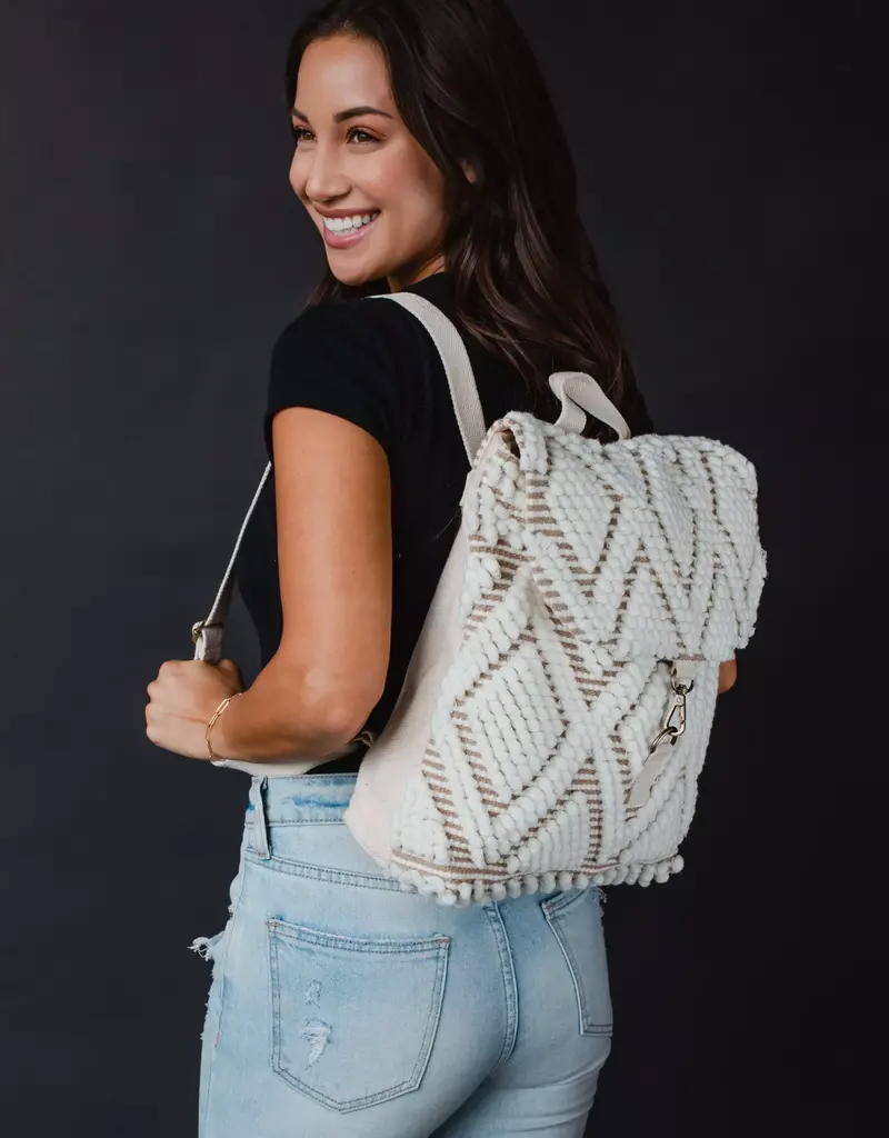 509 Broadway Diamond Pattern Backpack