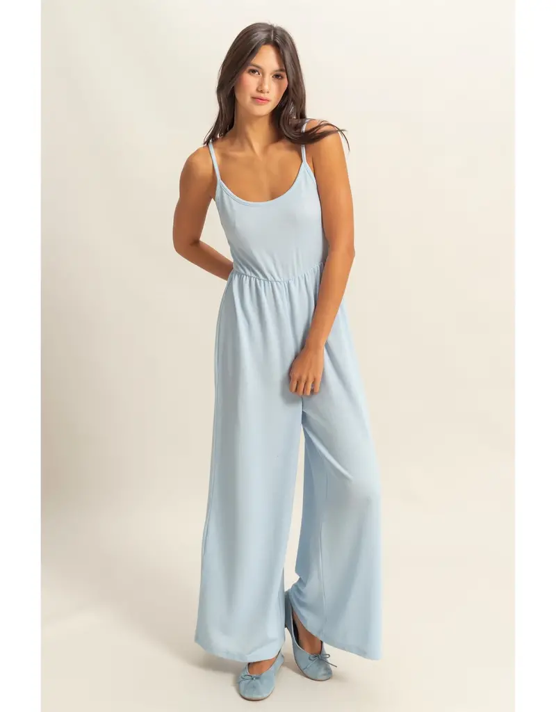 509 Broadway Scoop Neck Sleeveless Wide Leg Jumper
