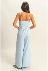 509 Broadway Scoop Neck Sleeveless Wide Leg Jumper