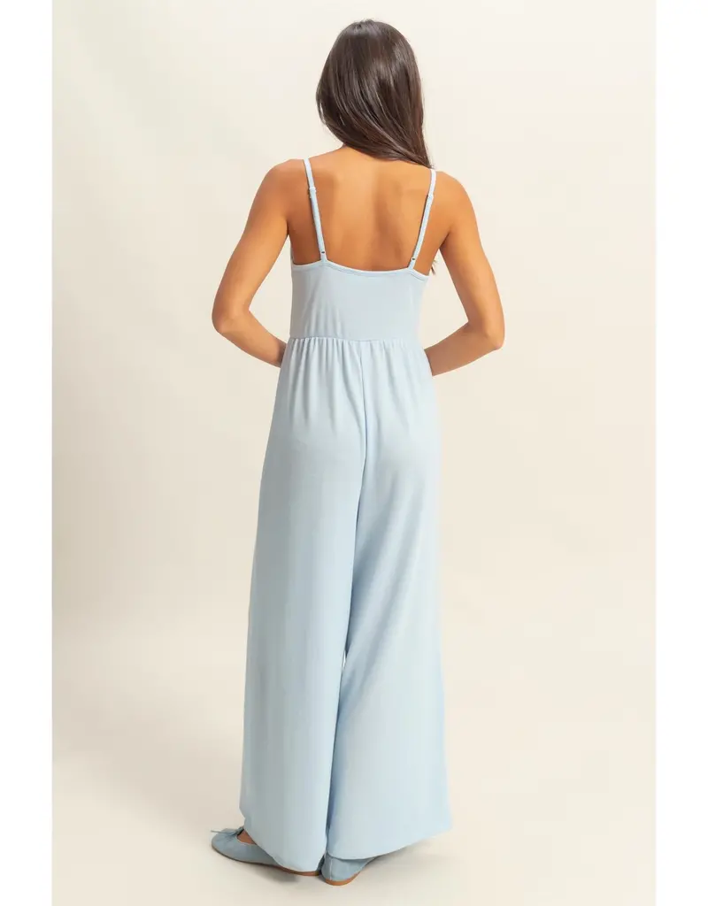 509 Broadway Scoop Neck Sleeveless Wide Leg Jumper