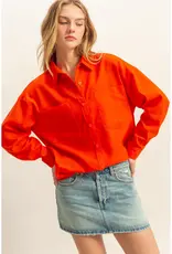 509 Broadway Washed Relaxed Long Sleeve Shirt