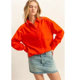 509 Broadway Washed Relaxed Long Sleeve Shirt