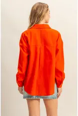 509 Broadway Washed Relaxed Long Sleeve Shirt