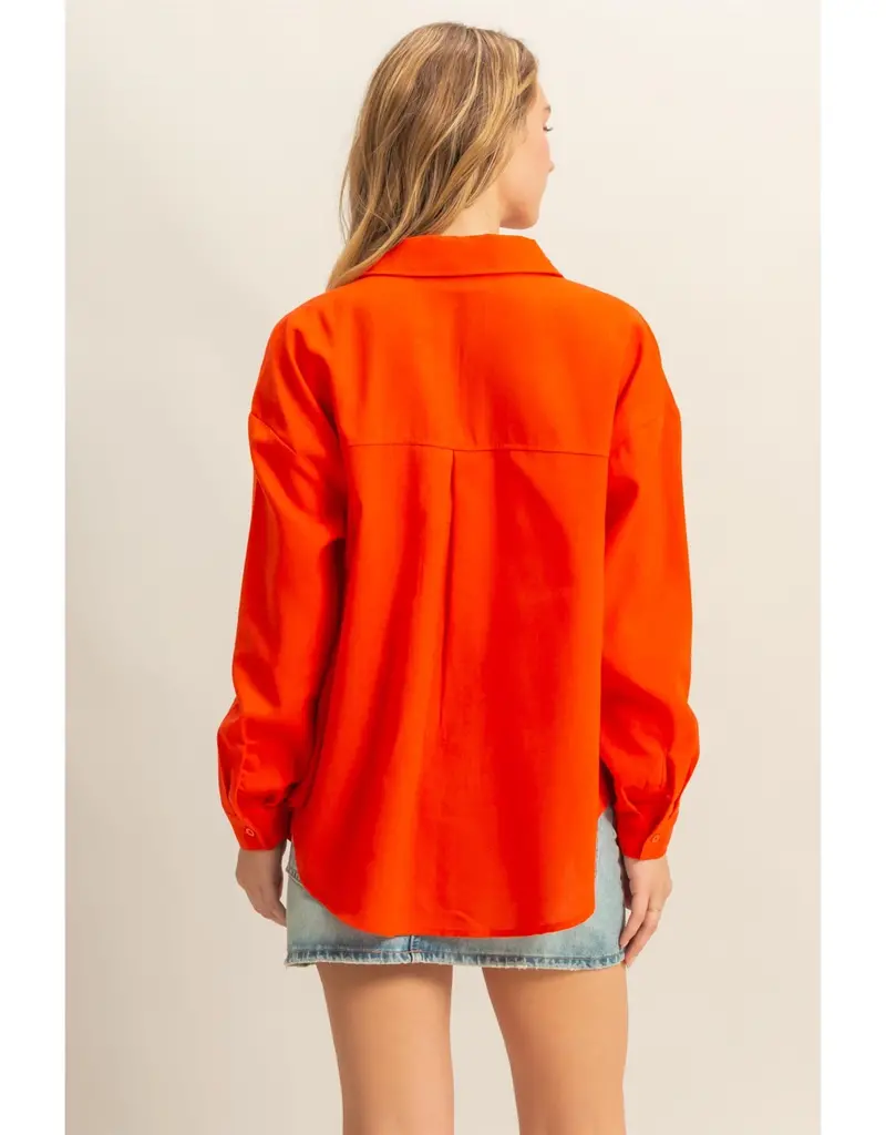 509 Broadway Washed Relaxed Long Sleeve Shirt