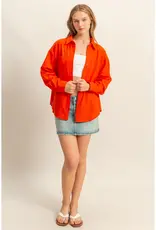 509 Broadway Washed Relaxed Long Sleeve Shirt