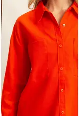 509 Broadway Washed Relaxed Long Sleeve Shirt