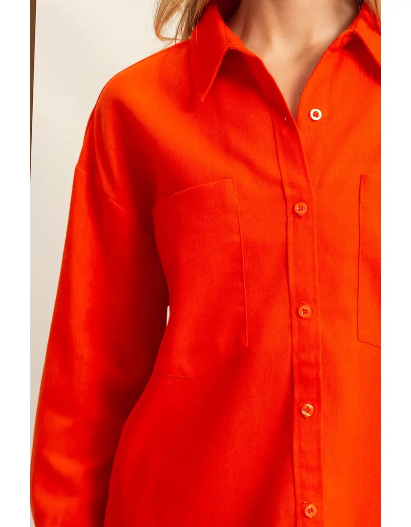 509 Broadway Washed Relaxed Long Sleeve Shirt