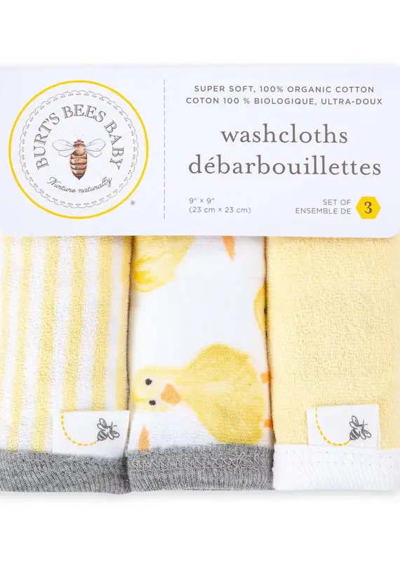 509 Broadway Little Ducks Organic Wash Cloth Set