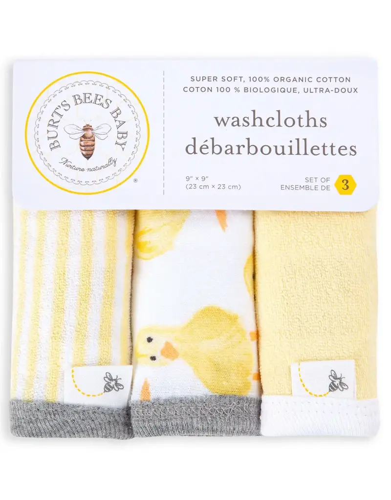 509 Broadway Little Ducks Organic Wash Cloth Set