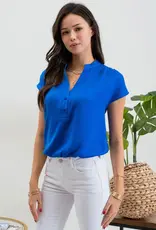 509 Broadway Drop Shoulder Button Front Blouse