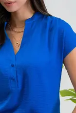 509 Broadway Drop Shoulder Button Front Blouse