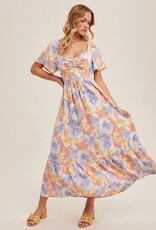 509 Broadway Flare Sleeve Midi Dress