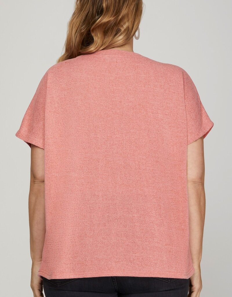 509 Broadway Plus Drop Sleeve Knit Top