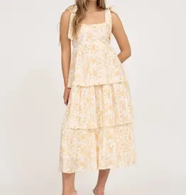 509 Broadway Floral Tie Strap Dress