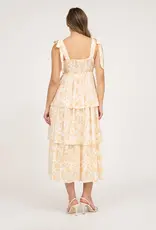 509 Broadway Floral Tie Strap Dress