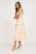509 Broadway Floral Tie Strap Dress