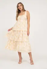 509 Broadway Floral Tie Strap Dress
